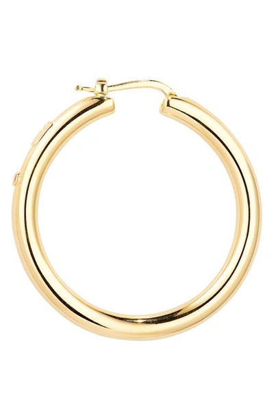Shop Roberto Coin Classico Oro Classic Hoop Earrings In 18kyg
