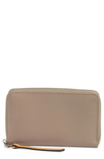 Shop Longchamp Le Pliage City Compact Zip Around Wallet In Taupe