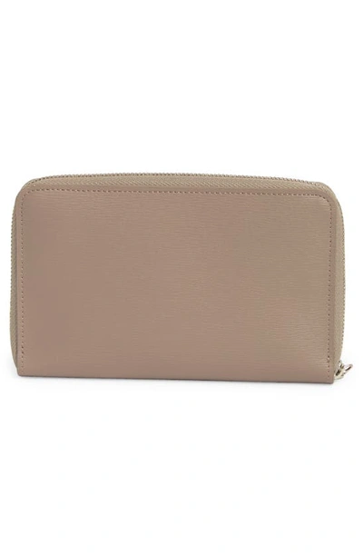 Shop Longchamp Le Pliage City Compact Zip Around Wallet In Taupe