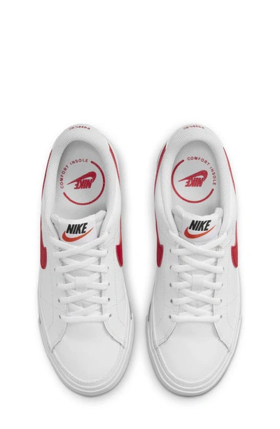Shop Nike Court Legacy Sneaker In White/black/university Red