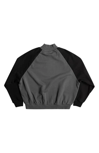 Shop Quiksilver X Strangers Things Upside Down Fleece Sweatshirt In Iron Gate