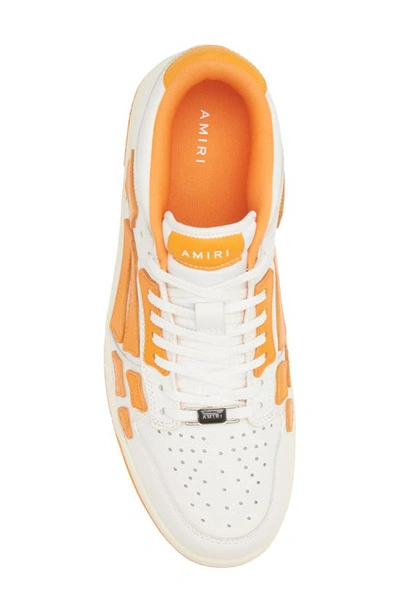 Shop Amiri Skeleton Sneaker In White/ Orange