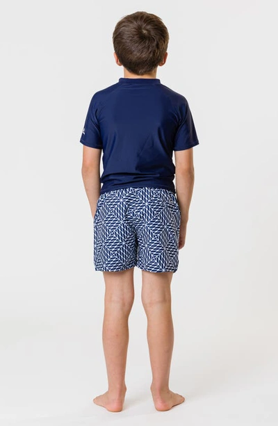 Snapper Rock Boys' Short Sleeve Rash T-shirt - Little Kid, Big Kid In Navy