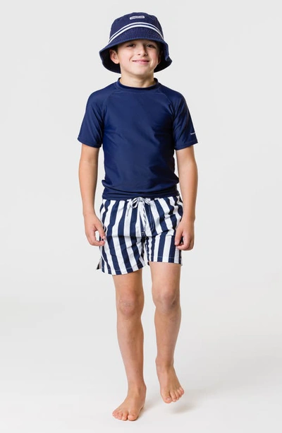 Snapper Rock Boys' Short Sleeve Rash T-shirt - Little Kid, Big Kid In Navy