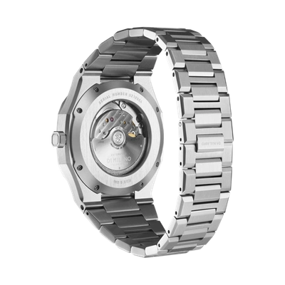 Shop D1 Milano Watch Automatic Bracelet 41.5 Mm In Black/silver