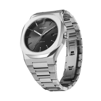 D1 Milano Watch Automatic Bracelet 41.5 Mm In Black/silver