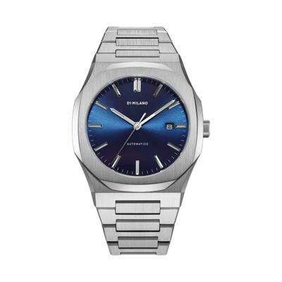 Shop D1 Milano Watch Automatic Bracelet 41.5 Mm In Blue/silver