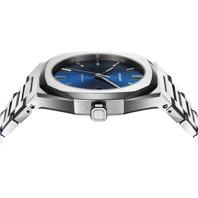 Shop D1 Milano Watch Automatic Bracelet 41.5 Mm In Blue/silver