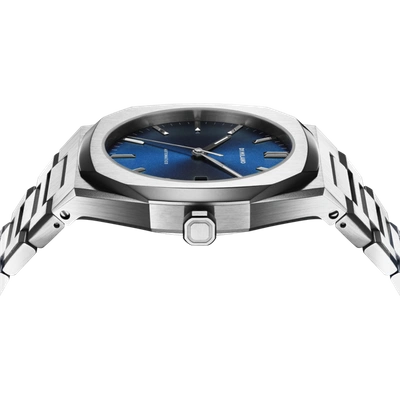 D1 Milano Watch Automatic Bracelet 41.5 Mm In Blue/silver