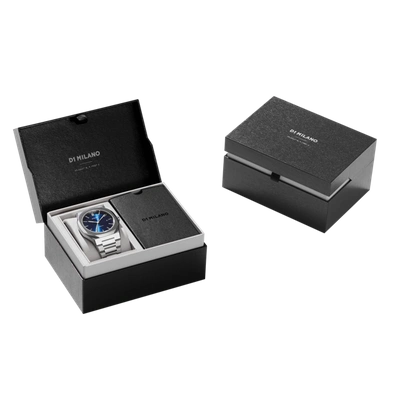 D1 Milano Watch Automatic Bracelet 41.5 Mm In Blue/silver