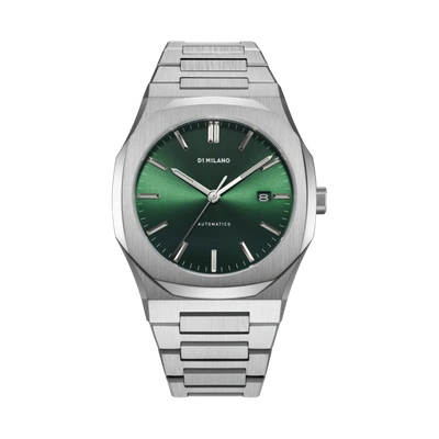 Shop D1 Milano Watch Automatic Bracelet 41.5 Mm In Green/silver