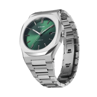 Shop D1 Milano Watch Automatic Bracelet 41.5 Mm In Green/silver