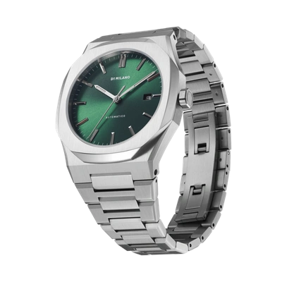 D1 Milano Automatic Bracelet 41.5 Mm Watch In Green/silver