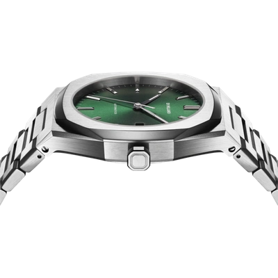 Shop D1 Milano Watch Automatic Bracelet 41.5 Mm In Green/silver