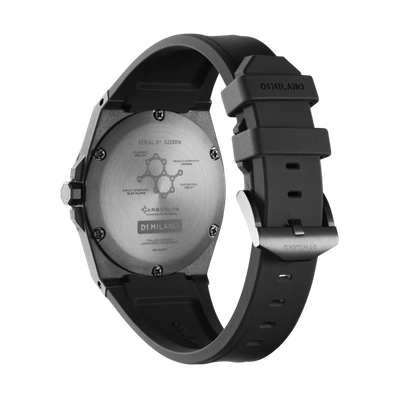 Shop D1 Milano Watch Carbonlite 40.5mm In Black