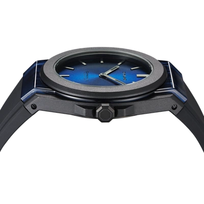 Shop D1 Milano Watch Carbonlite 40.5mm In Black/blue