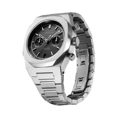 D1 Milano Chronograph New Black 41.5mm In Black/silver