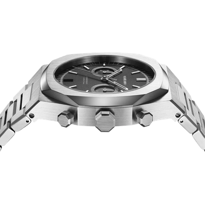 D1 Milano Chronograph New Black 41.5mm In Black/silver