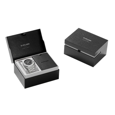 D1 Milano Chronograph New Black 41.5mm In Black/silver