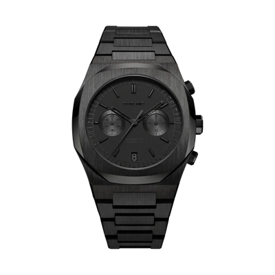 Shop D1 Milano Watch Chronograph 41.5 Mm In Black