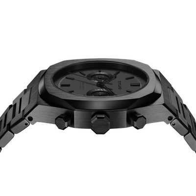 Shop D1 Milano Watch Chronograph 41.5 Mm In Black