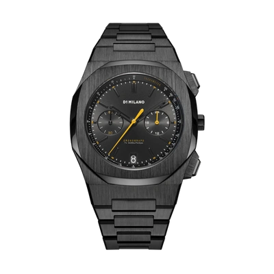 Shop D1 Milano Watch Chronograph 41.5 Mm In Black/orange