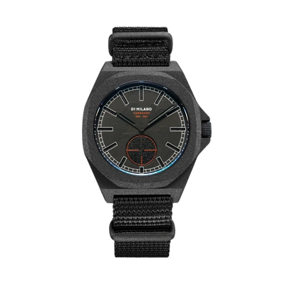 Shop D1 Milano Watch Commando 38 Mm In Black/orange