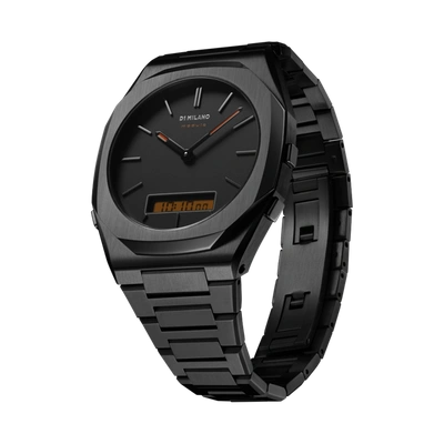 Shop D1 Milano Watch Module 40.5 Mm In Black/orange