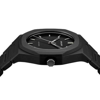 D1 Milano Black Polycarbon Cloudburst Polycarbonate Quartz Watch In Silver