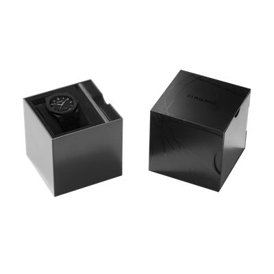 D1 Milano Black Polycarbon Cloudburst Polycarbonate Quartz Watch In Silver