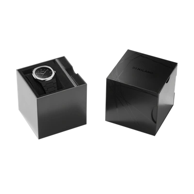 D1 Milano Black Polycarbon Moonglade Polycarbonate Quartz Watch In Silver