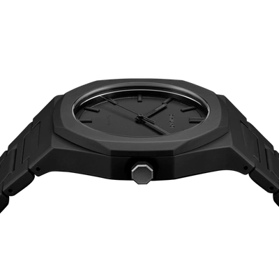 D1 Milano Black Polycarbon Shadow Polycarbonate Quartz Watch In Black