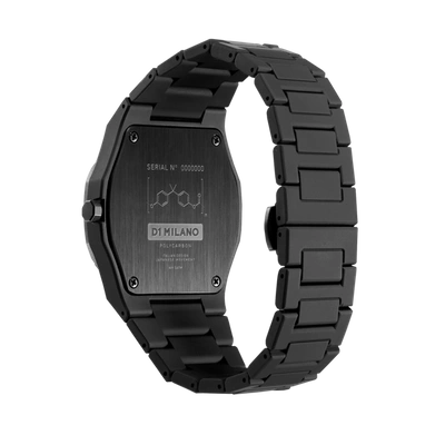 Shop D1 Milano Watch Polycarbon 40.5 Mm In Gun Metal