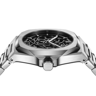 Shop D1 Milano Watch Skeleton Bracelet 41.5 Mm In Silver