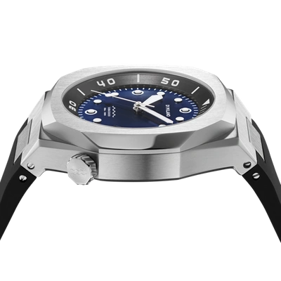 Shop D1 Milano Watch Subacqueo 43.5 Mm In Black/blue/silver