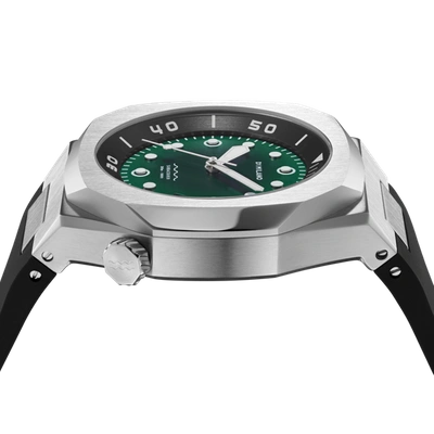 Shop D1 Milano Watch Subacqueo 43.5 Mm In Black/green/silver