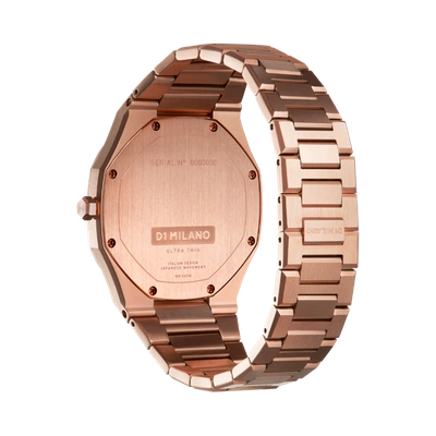 Shop D1 Milano Watch Ultra Thin Bracelet 34 Mm In Pink/rose Gold/white