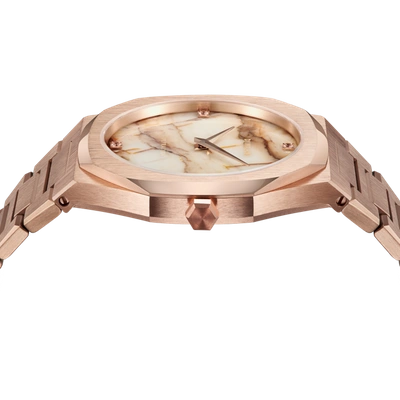 Shop D1 Milano Watch Ultra Thin Bracelet 34 Mm In Pink/rose Gold/white