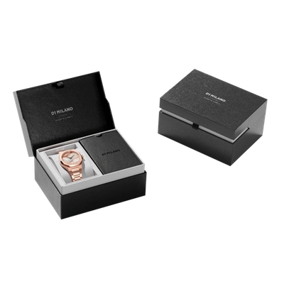 D1 Milano Watch Ultra Thin Bracelet 34 Mm In Pink/rose Gold/white