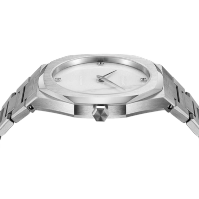 Shop D1 Milano Watch Ultra Thin Bracelet 34 Mm In Grey/silver/white