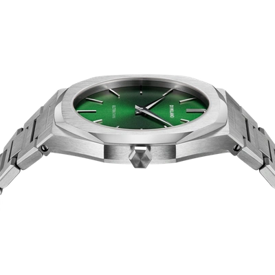 Shop D1 Milano Watch Ultra Thin Bracelet 34 Mm In Green/silver