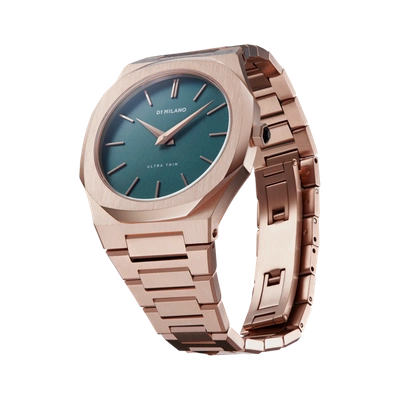 D1 Milano Ultra Thin 38mm In Green/rose Gold