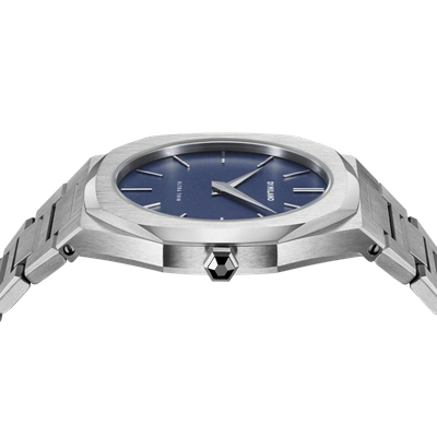 Shop D1 Milano Watch Ultra Thin Bracelet 38 Mm In Blue/silver