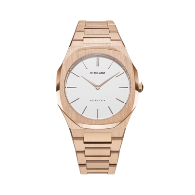 Shop D1 Milano Watch Ultra Thin Bracelet 38 Mm In Rose Gold