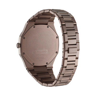 Shop D1 Milano Watch Ultra Thin Bracelet 40 Mm In Brown/silver