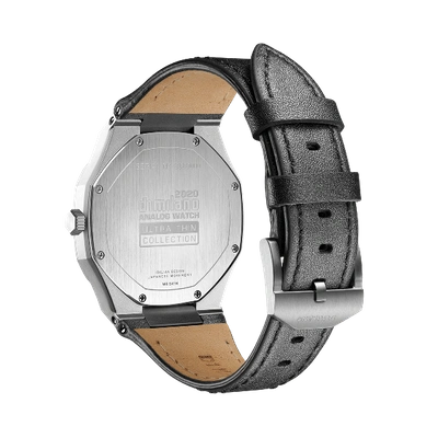 D1 Milano Watch Ultra Thin Leather 34 Mm In Black/silver