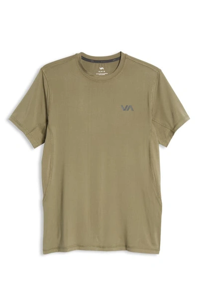 Shop Rvca Sport Vent Logo Graphic T-shirt In Olive