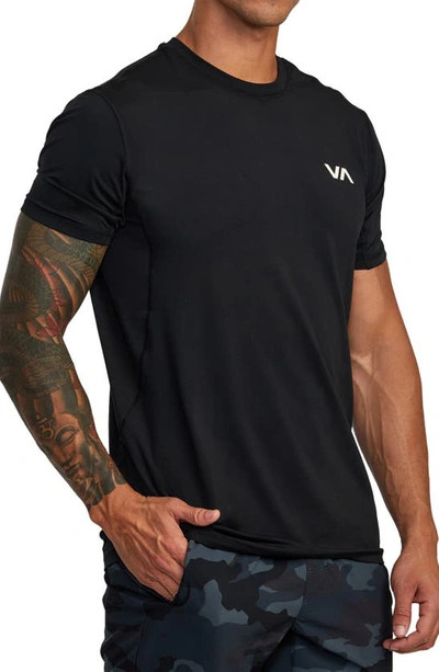 Shop Rvca Sport Vent Logo Graphic T-shirt In Black