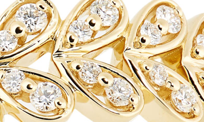 Bony Levy Florentine Diamond Chevron Ring In 18k Yellow Gold