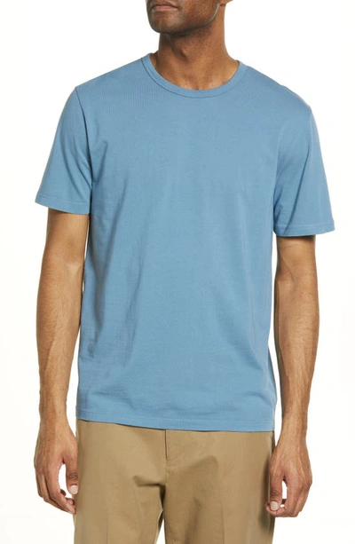 Shop Vince Solid T-shirt In Smoke Blue